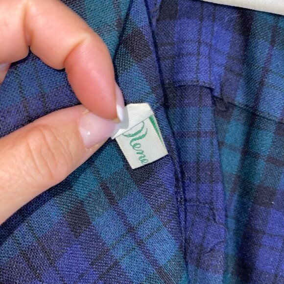 Ilene Ricky Vintage Womens Dress Size 7 Blue Plaid Metal Zipper Casual - Picture 8 of 12